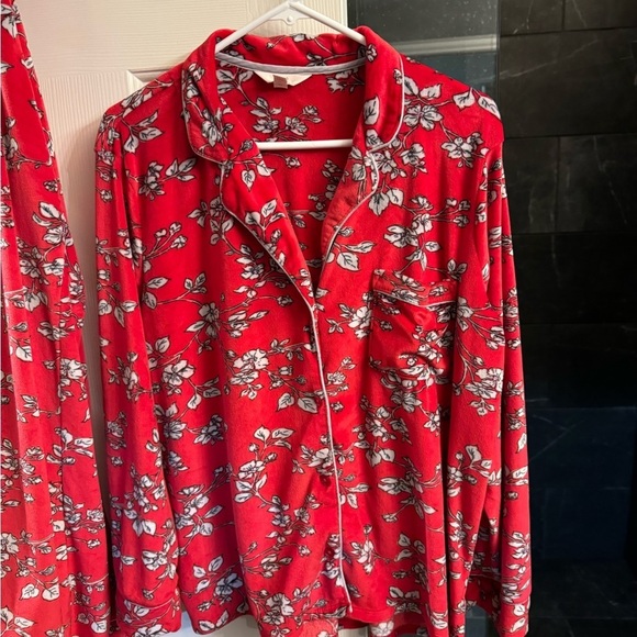 Valentine Day PJ set velvet size large - Picture 4 of 7